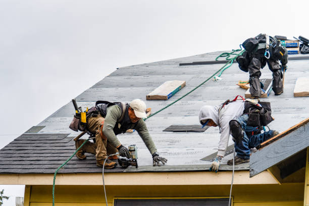 Professional Gutter Installation technician working in Hope, KY